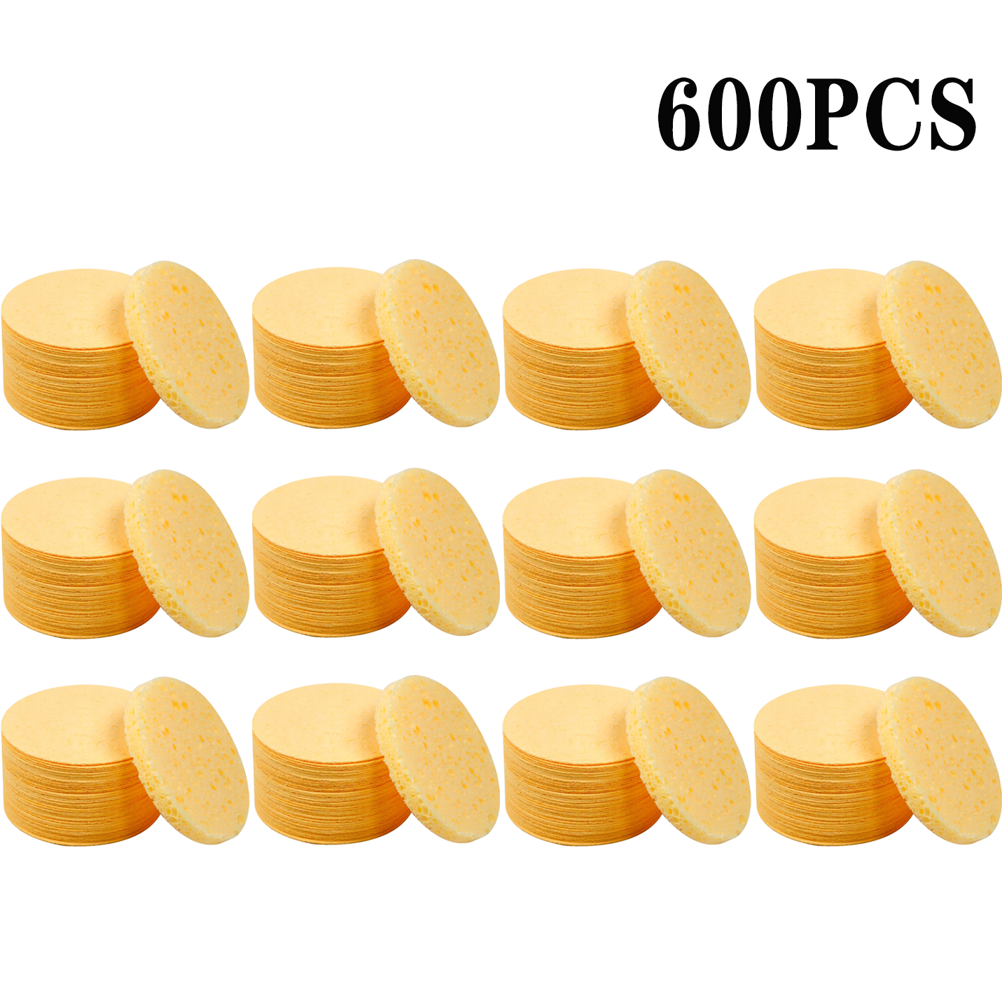 50-1000 Uds. Esponja de pulpa de madera Natural para lavado de cara, esponja de espuma para lavado de cara, esponja cosmética para limpieza facial: Rojo