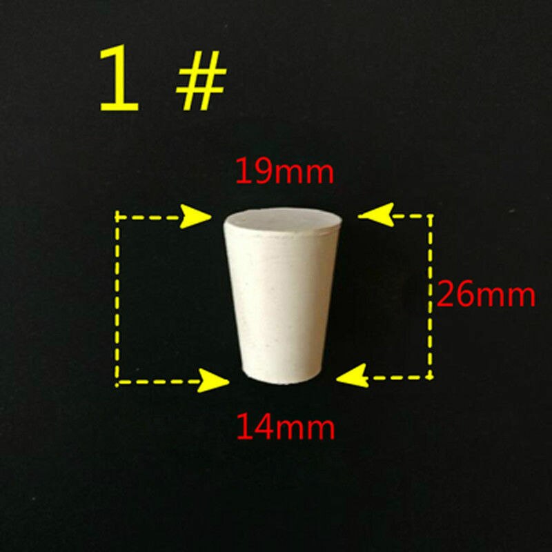 Bouchons de laboratoire en caoutchouc, 8 tailles, Tube conique, solide, blanc, résistant aux alcalis, bouchon d'étanchéité à insertion: Style  1