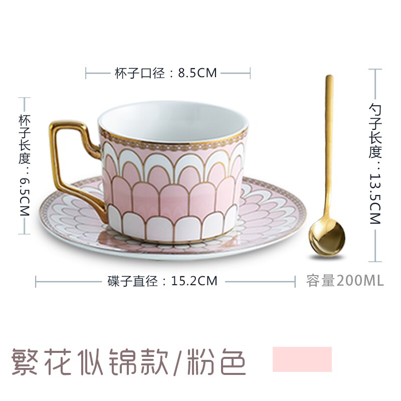 Äthiopischen Luxus Kaffee Tasse einstellen Porzellan Gold Tasse Untertasse Löffel einstellen Gestreifte Geschäft Tee Tassen Xicaras Königlichen Tasse einstellen AC50BD: Stil1