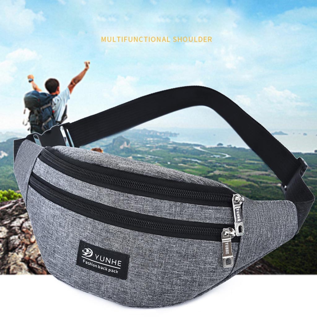 Outdoors Trave Waist Bag Women Mens Solid Color Crossbody Zipper Hip Belt Bags Casual Fanny Pack Chest Phone Pouch Mujer