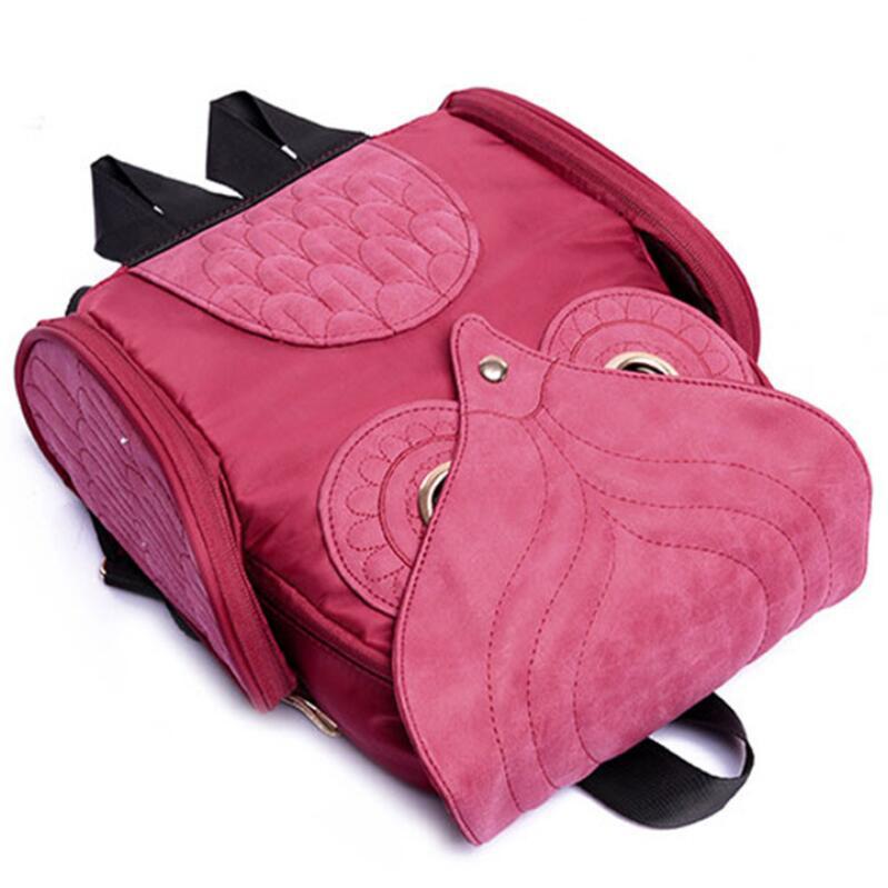 Uil Vorm Reliëf Schouder Rugzak Tassen Satchel Reistas Mode Vrouwen Pu Rugzak Toevallige