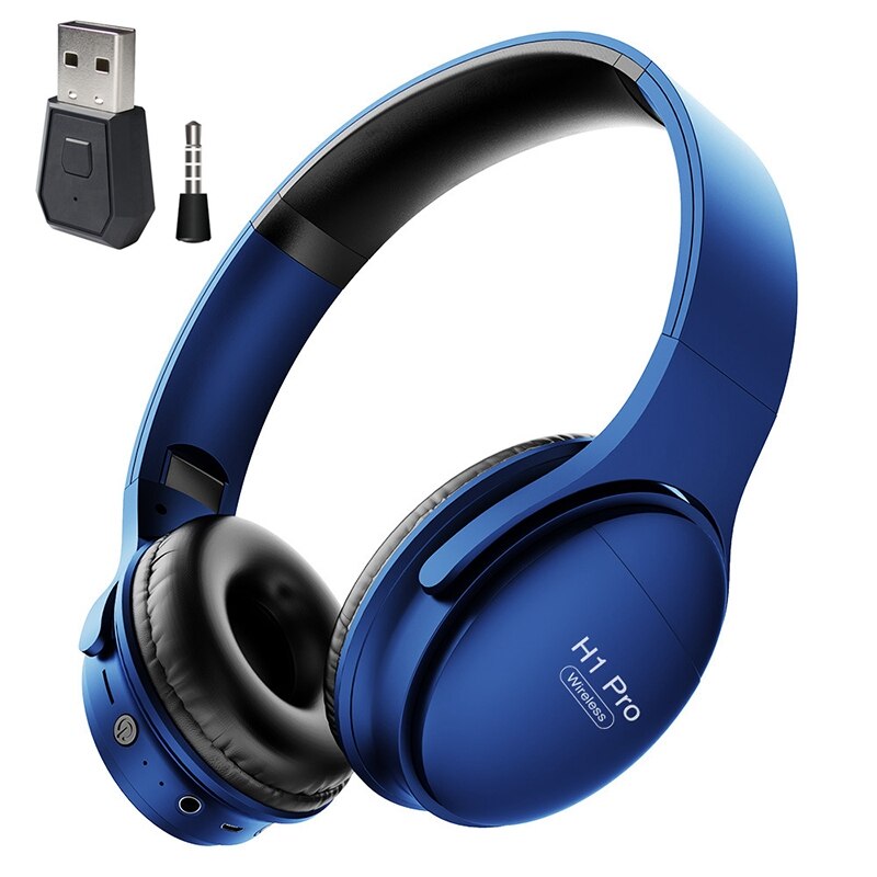 PS4 Gaming Headset - Bluetooth 5.0 Wireless + Wired - Noise Cancelling - Stereo HiFi - Microphone: Blue