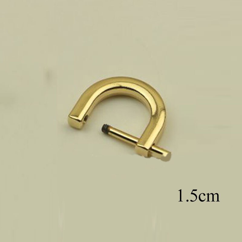 Anillo de Metal con cierre con rosca abierta desmontable de de 1,2/1,5 CM, hebilla de anillo D para cinturón, accesorio DIY, bolso de Metal, anillo para bolso: light gold 1.5cm