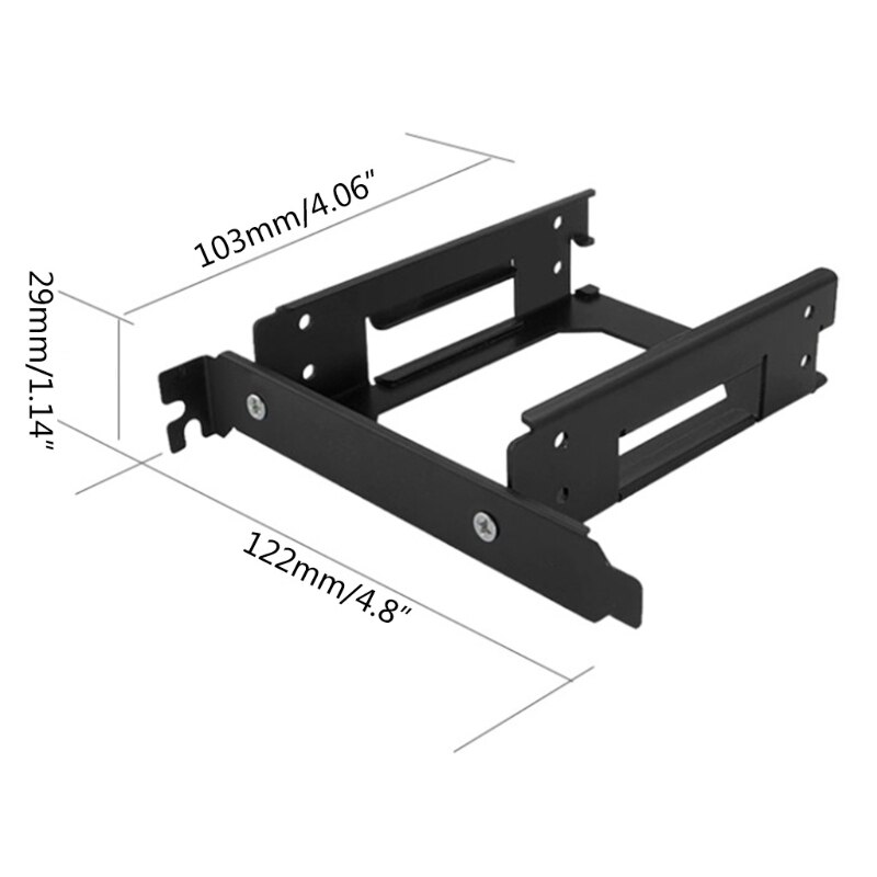 1 Pc 2.5-Inch HDD/SSD Metal Hard Drive Bay Desktop PCI Card Seat Hard Drive Bay T5UA
