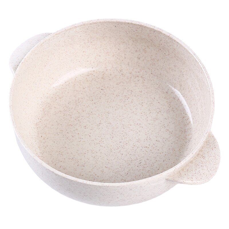 2 st/set barnskålar matande mat porslin vete barnrätter miljövänliga servisskål sked träningsskål: Beige