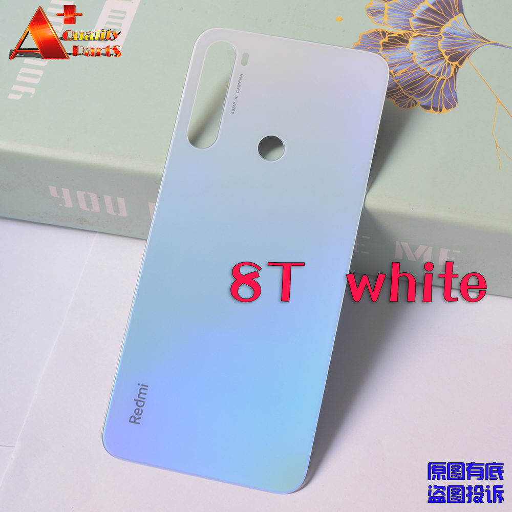 Para Redmi Note 8 Pro Note 7 proOriginal batería puerta cubierta trasera carcasa para Redmi Note8 Note7: Note 8T white