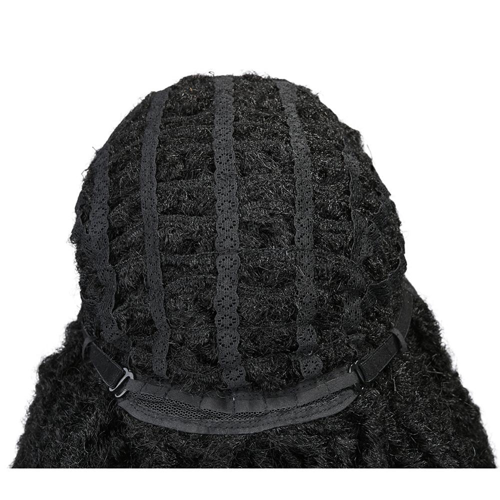 FAVE Dreadlock perruque noir Afro cheveux bouclés tressé torsion Dreadlock perruques résistant à la chaleur fibre synthétique quotidien fête perruque pour les femmes