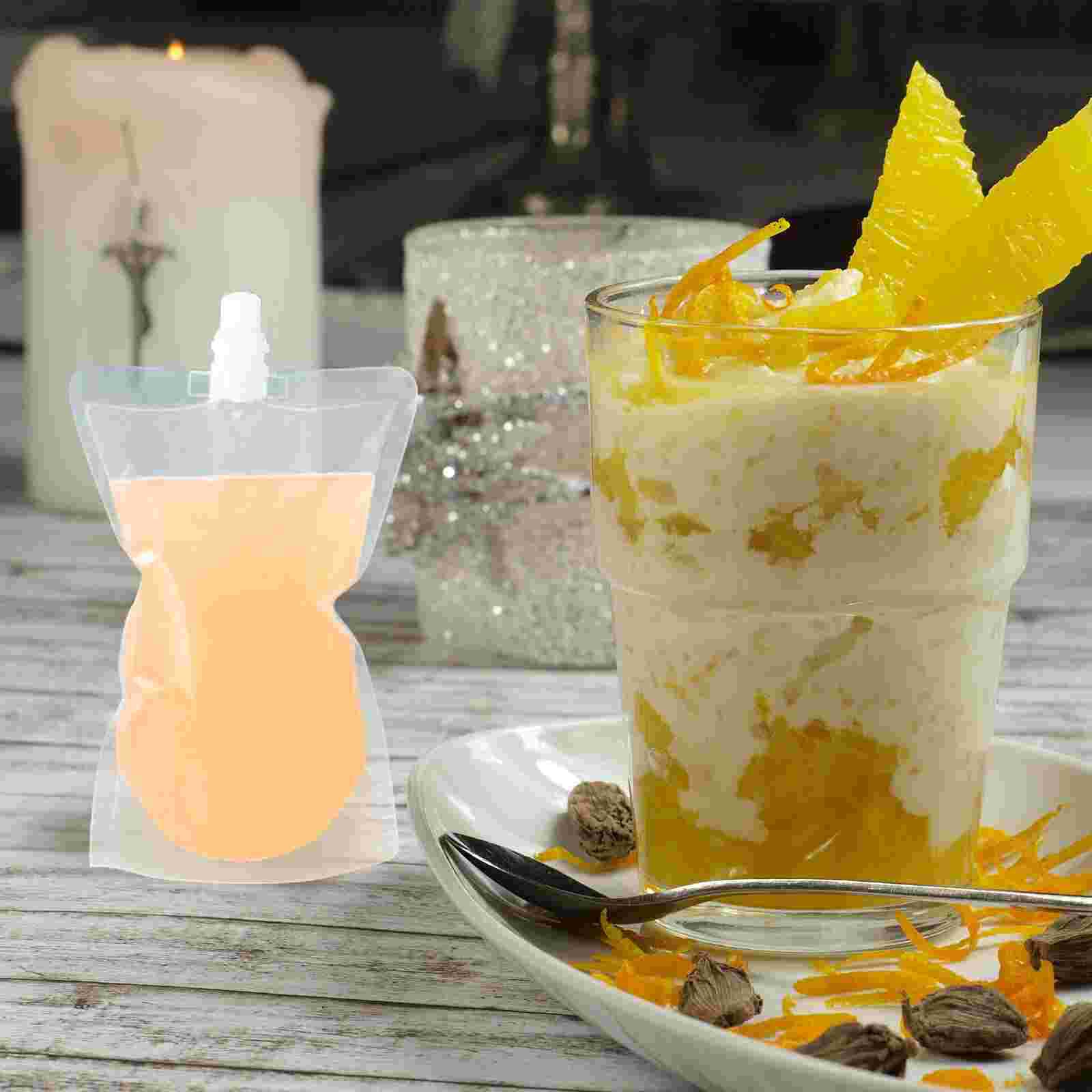 Travel Outdoor for Drinks Bag Portable Plastic Concealable Standing Transparent Beverage Flasks