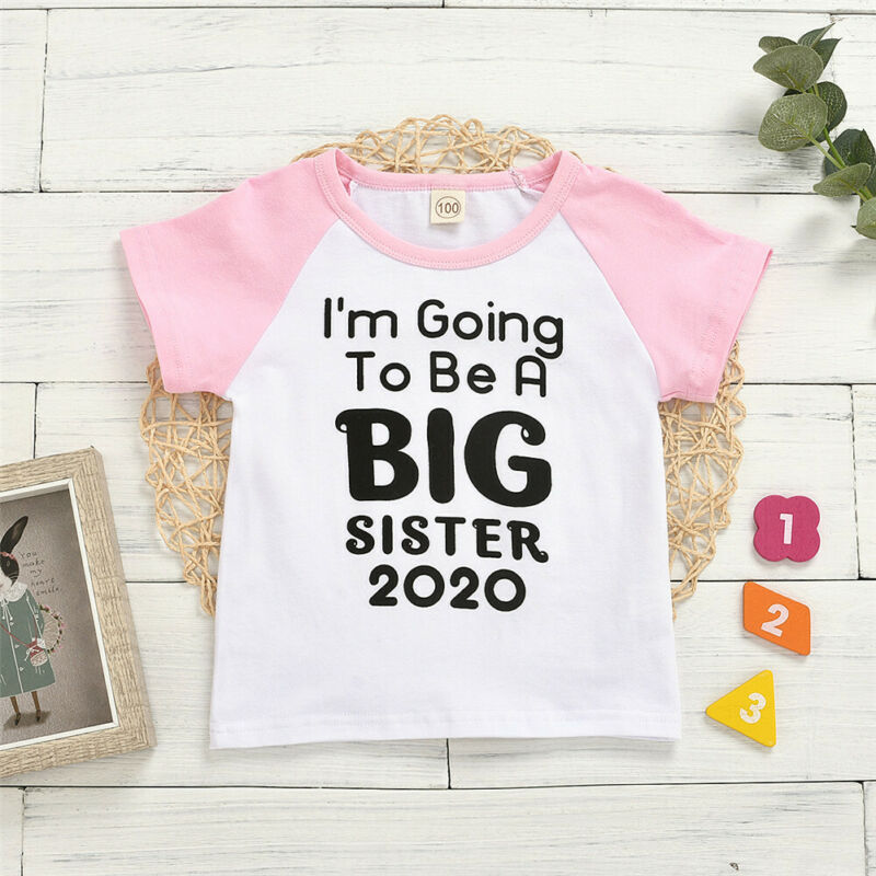 Big Brother Sister Baby Boy Girls Cotton T-Shirt Tops Summer Fashion Casual Soft Letter Print Loose Toddler Infant T-Shirt