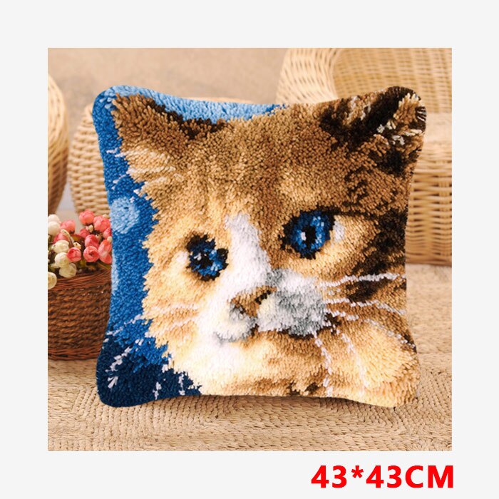 Animals Latch Hook Kit Knooppakket Smyrna Button Package Klink Haak Knoopkussen Pakket Button Pad Package Handwerken Knooppakket: BZ263-43-43