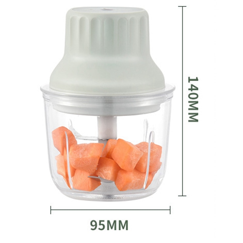 Electric Garlic Chopper Wireless Portable Mini Food Processor Glass Press Mincer Vegetable Chopper for Shredding Slicing