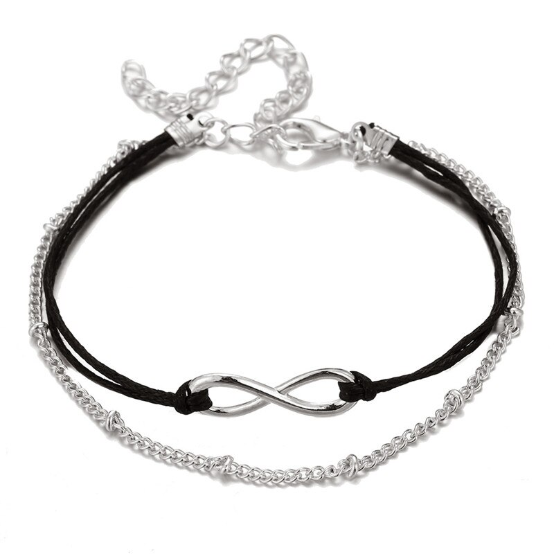 Spedizione Gratuita Infinity Cavigliere Fascino per Le Donne Fatti A Mano Corda Catena Della Caviglia Degli Uomini del Regalo Dei Monili