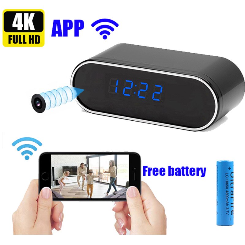 4k HD Wifi Clock Camera Mini Camera Recorder Secur... Grandado