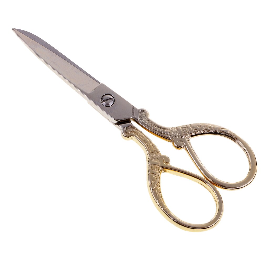 Stainless Steel Tailor Sewing Scissors Shears DIY Tools gold