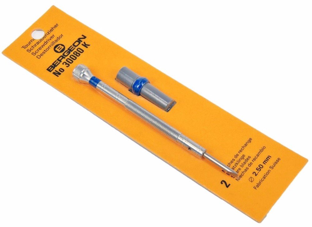 1pc Bergeon Watchmaker Screwdriver 30080 with Replacement Tips