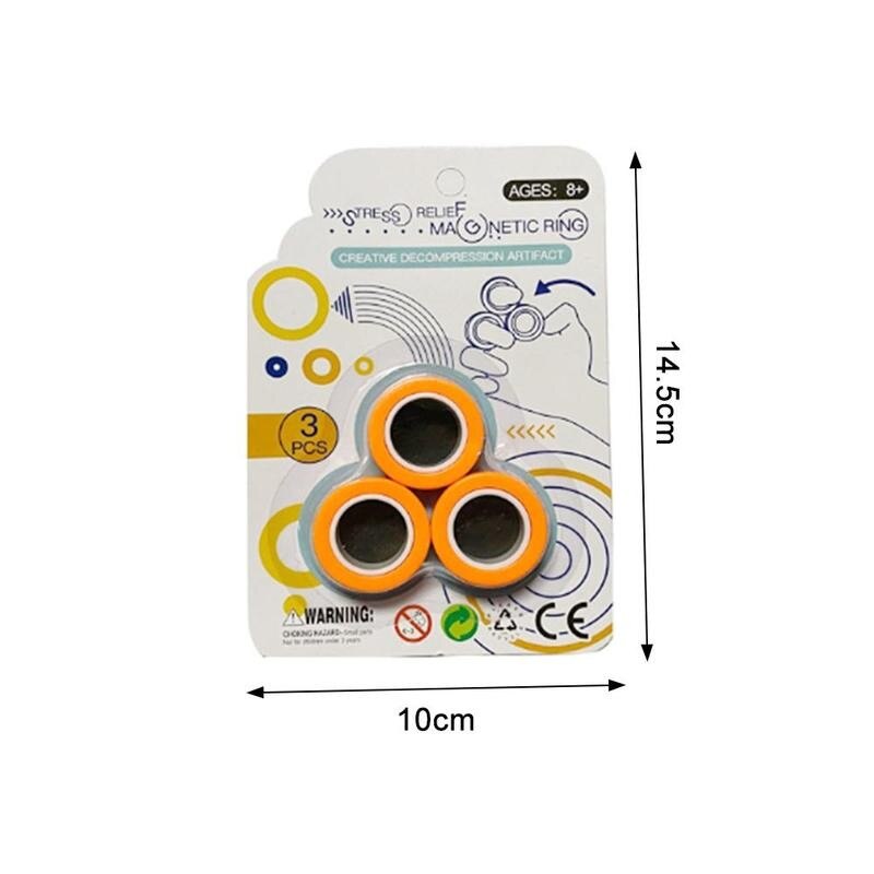 FinGears Magnetische Ringe Anti-stress FinGears Magnetische Ringe Für Autismus ADHS Angst Relief Fokus Kinder Dekompression Zappeln Spielzeug