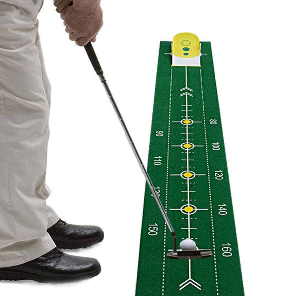 Portable Roll Up Accurate Golf Club Putt Trainer Putting Green Mat Simulator Indoor Outdoor Training Aid Equipment