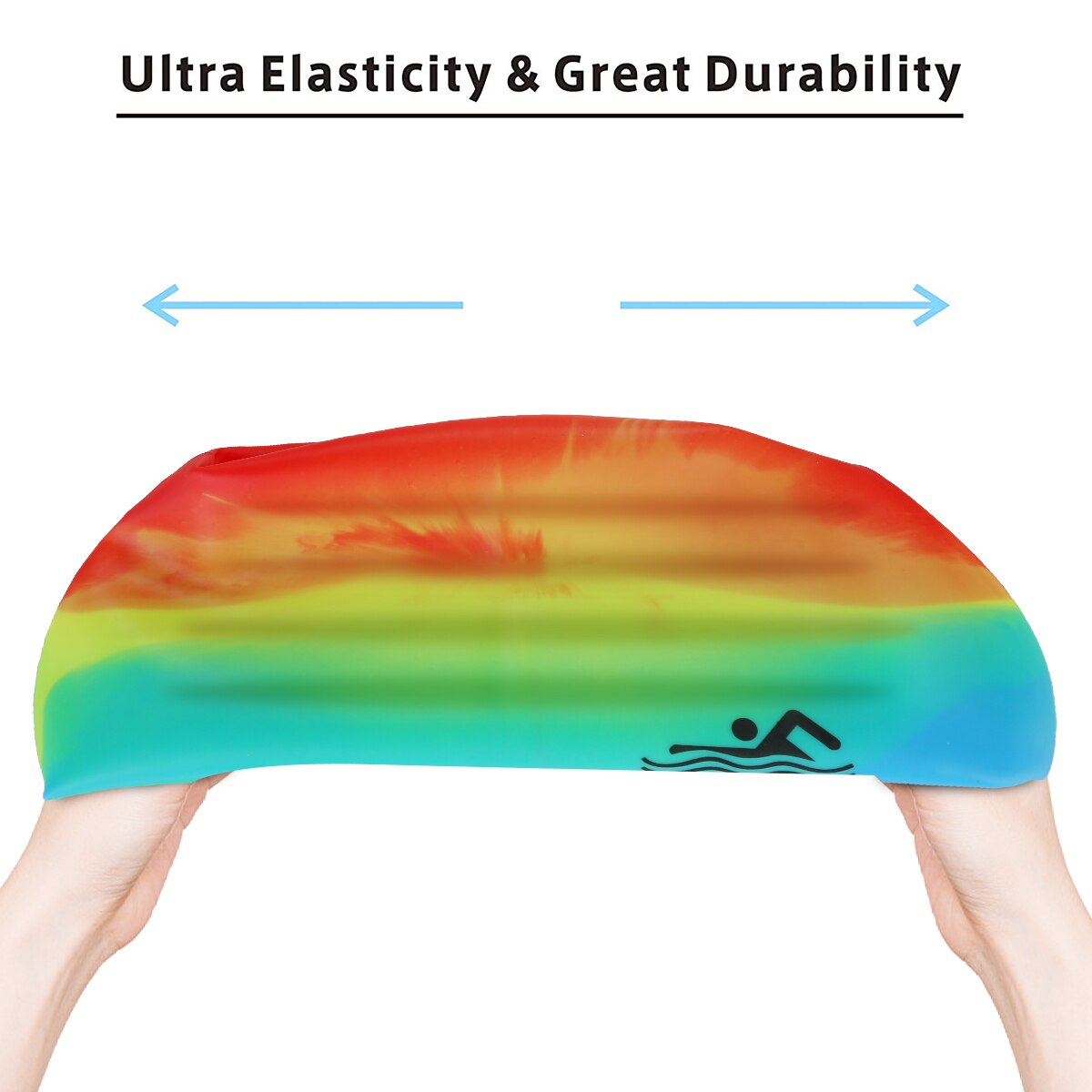 Vandtæt badehætte højelastisk silikonegummi unisex voksne mænd kvinder vandtætte badehætter hat svømmetilbehør