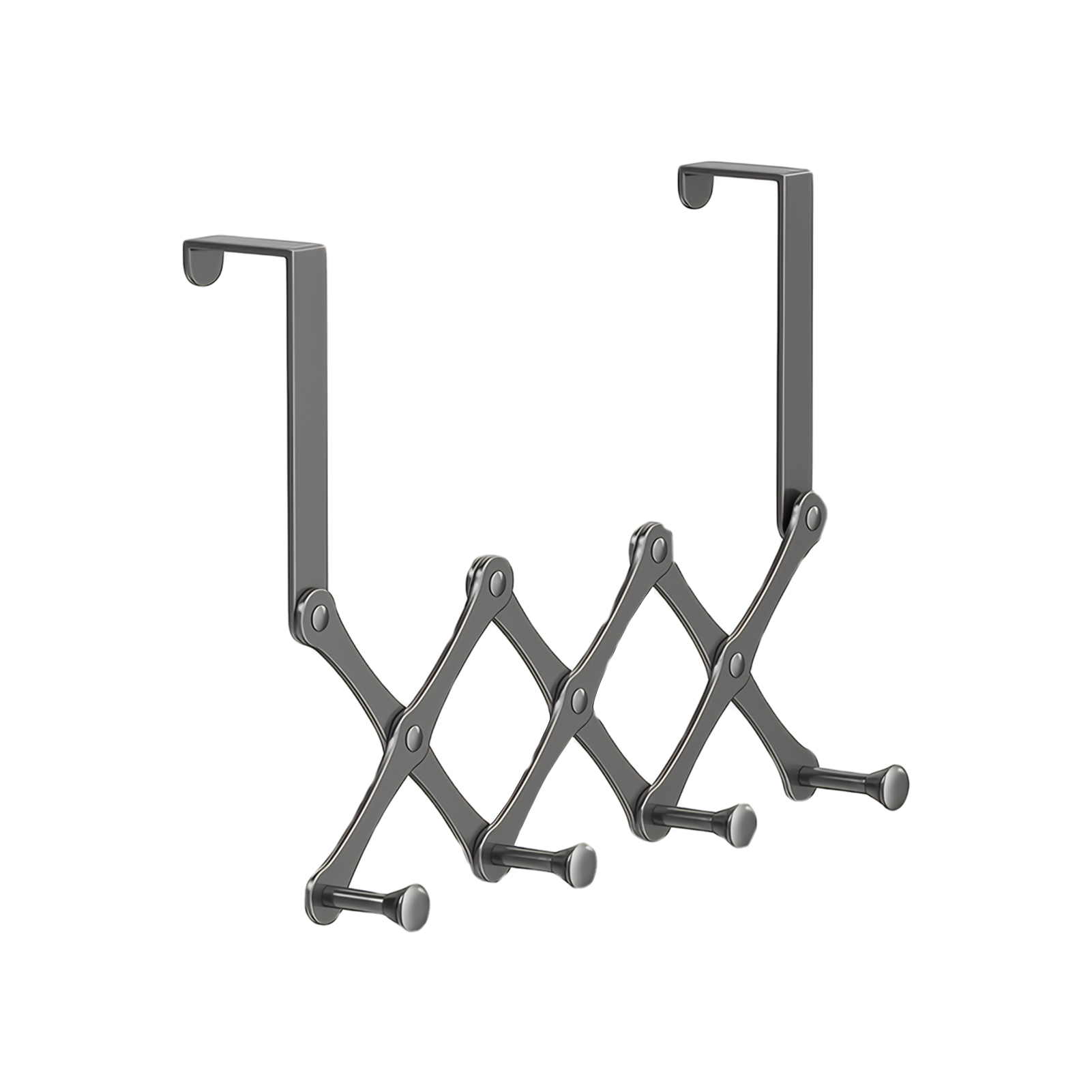 Hooks Over The Door 4/6Hooks Clothes Coat Hat Towel Hanger Home Bathroom Organizer Rack Kitchen Accessories Holder: Bronze