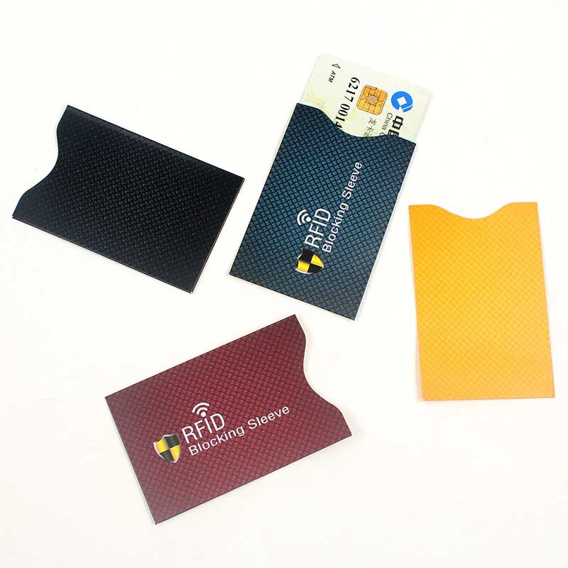 5pcs/Lot Aluminum Foil Anti Rfid Wallet Blocking Reader Lock Bank Card Holder Id Case Protection Metal Credit Card Holder