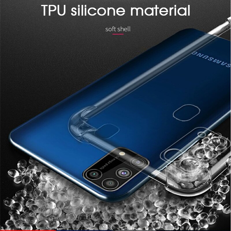 Antiurto Custodia Morbida Trasparente per Samsung galassia M31 M 31 TPU della copertura Del silicone per samsung m31 m 31 SM-M315F anti-Autunno conchiglia