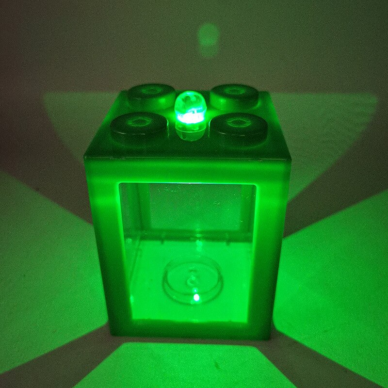 Mini Fish Tank Built-in Lights Desktop Small Pet Box DIY Stackable Turtle Tank Aquatic Plant Viewing Tank Aquarium Decoration: Green / Colorful Lights