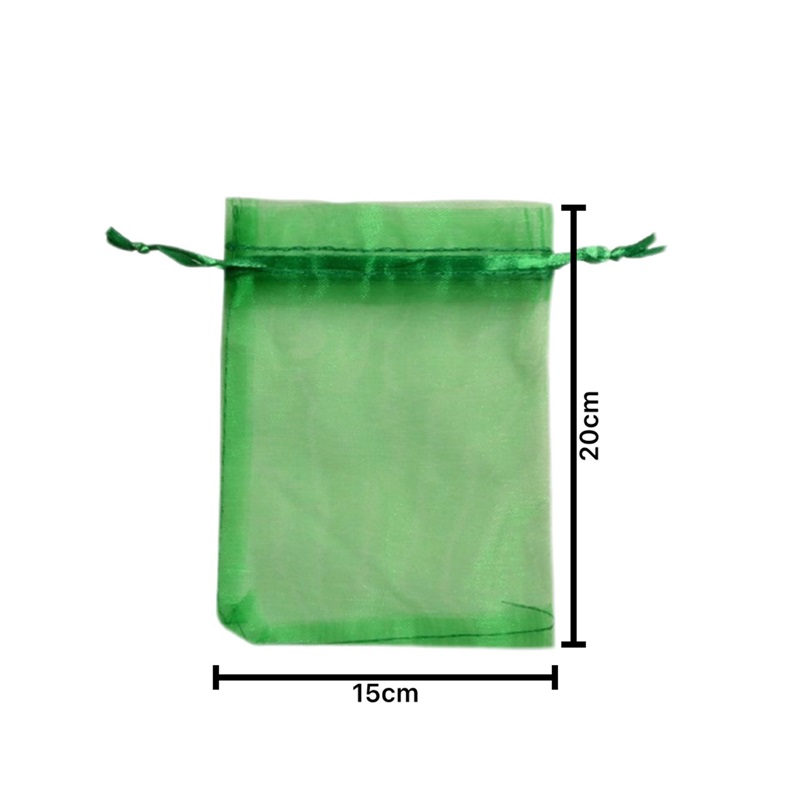 1-100Pcs Bundle Mouth Organza Drawstring Garden Bird Proof Net Fruit Protection Bag Mesh Packaging Bags Gardening Tools: S / black