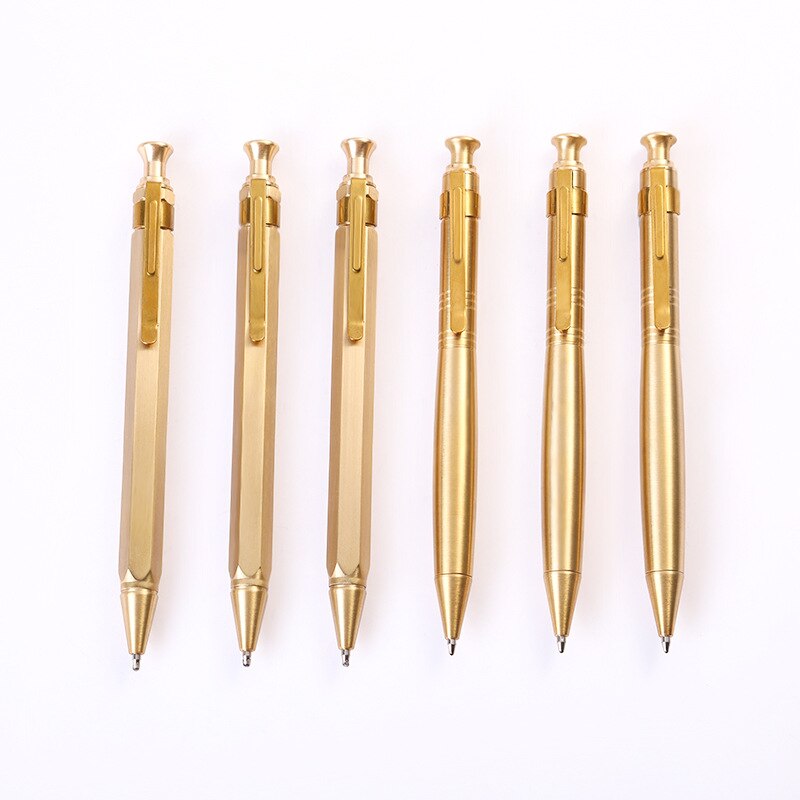 3PCS / Lot brass pen signature pen writing pen Click Pen