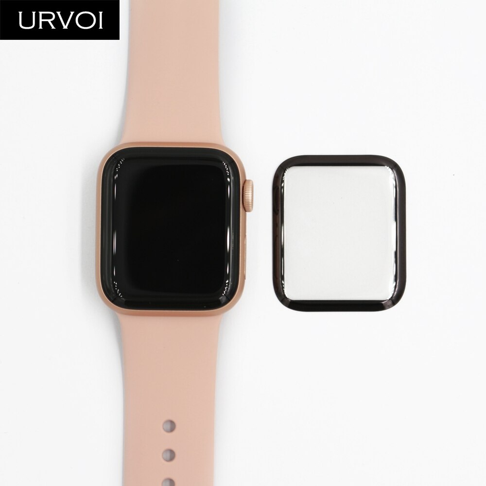 Urvoi fuld film til apple watch serie 6 se 5 4 3 2 1 stropper buede 3d skærmbeskytter til iwatch cover membran linse 40 44mm