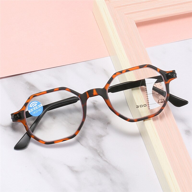 Progressive Multi-focus Anti-blue Light Reading Glasses Retro HD Automatic Hyperopia Eyeglasses For Women Man Unisex
