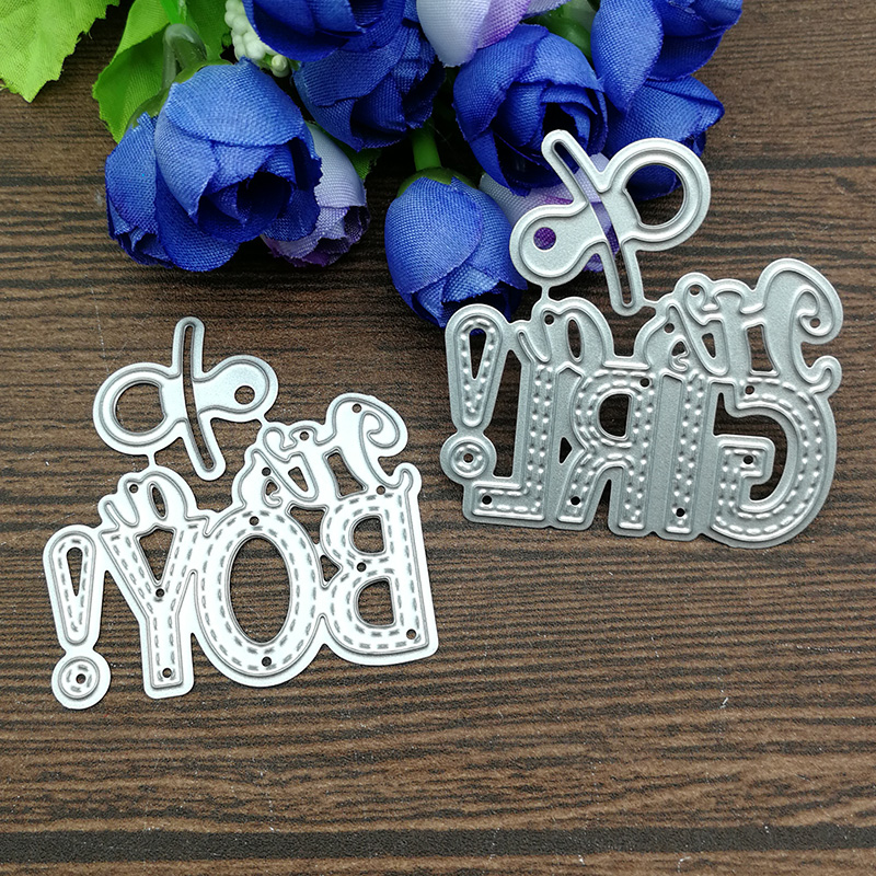 Baby Boy and Baby GIRL Metal cutting dies frame craft cutting die embossing stencil for handmade Paper card making scrapbooking