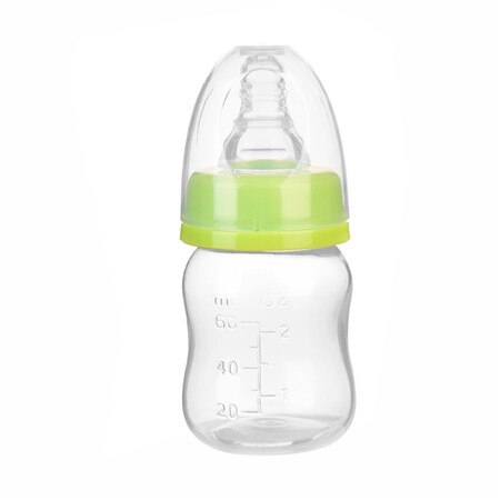 60ml naturlig følelses mini ammeflaske standard kaliber til nyfødt baby drikkevand, der fodrer mælk frugtsaft: Grøn