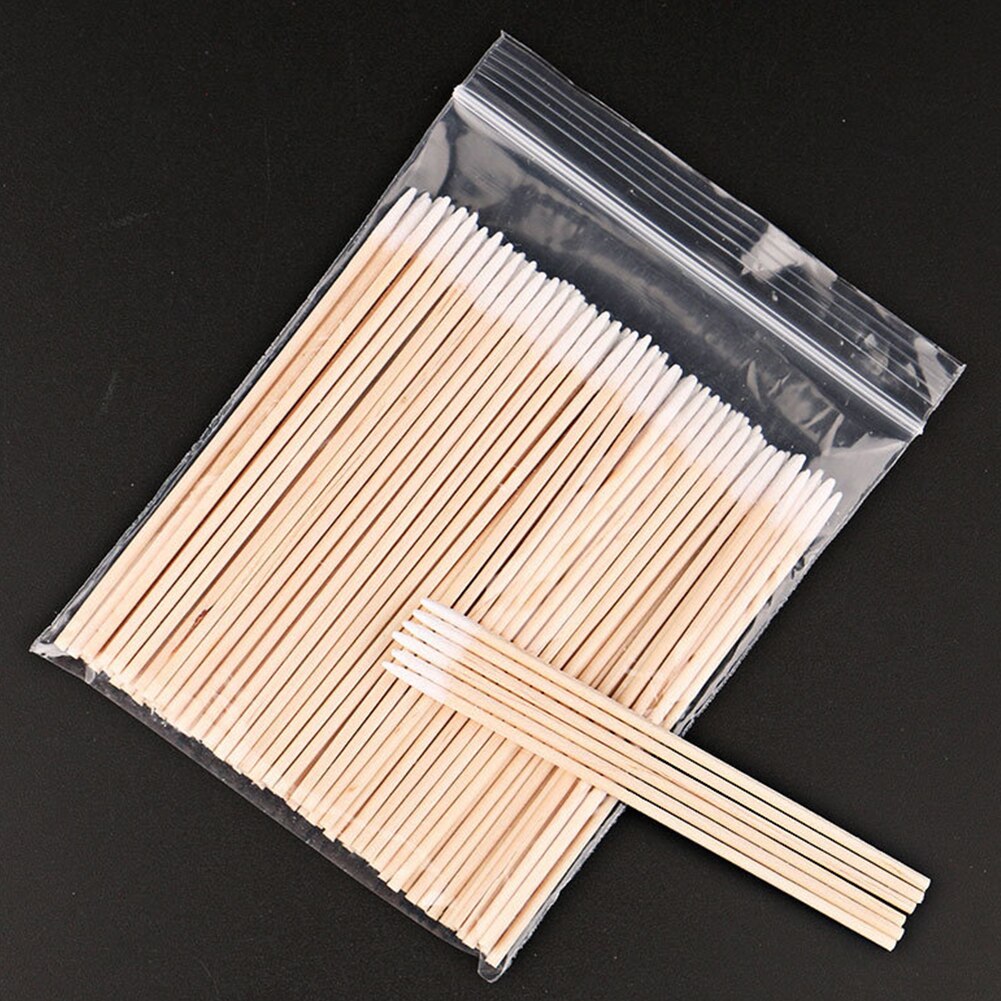 300pcs Eyelash Extension Tools Wood Sticks Cosmetic Cotton Swab Cotton Buds