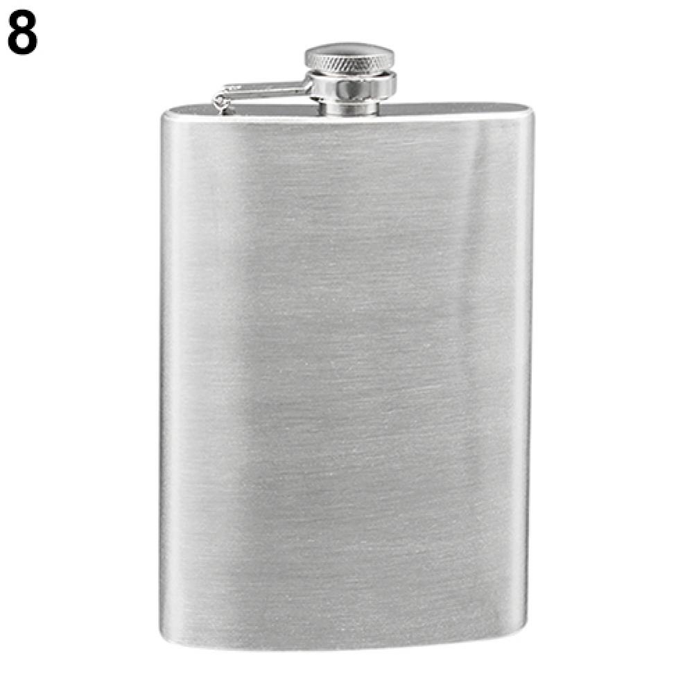 Hip Flask Pocket Stainless Steel Alcohol Wine Liquor Whiskey Screw Cap Outdoor Travel Portable Useful Drinker Bottle Drinkware: 8 Oz