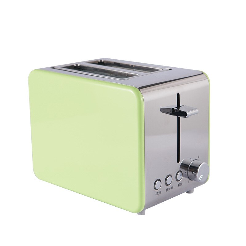220V Toaster Small Stainless Steel Toaster Automatic Home Breakfast Toaster: Green
