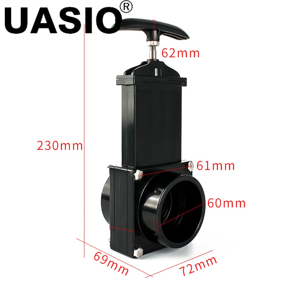 RV Caravan Motorhome Knife Water Gate Valve Durable Flow Van Sewer Hose Plastic 50mm Exterior Home Accessories Caravan Drain