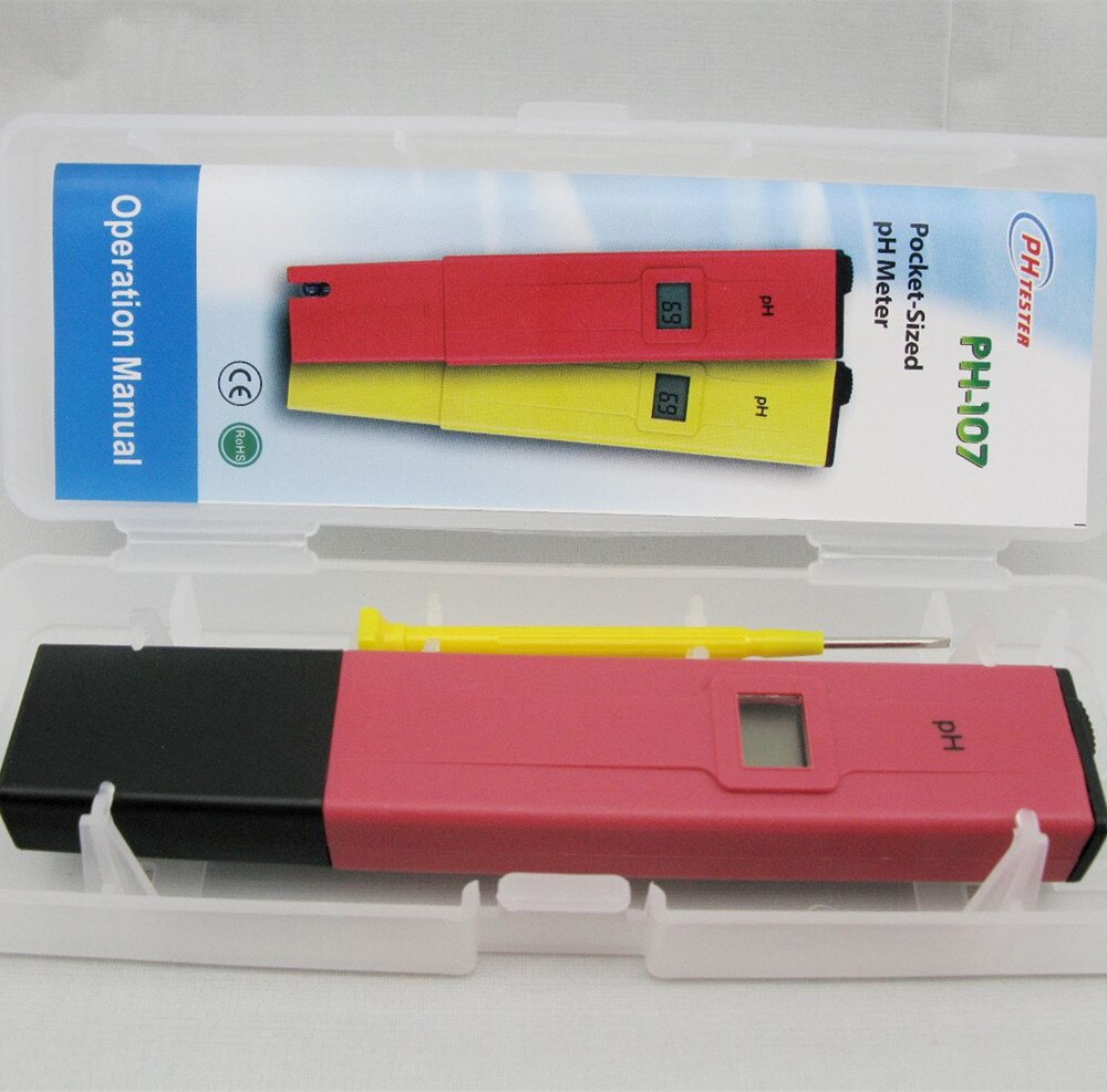 Digitale pen pocket ph meter, 0-14 ph-107, ph 009/4 stks per pack