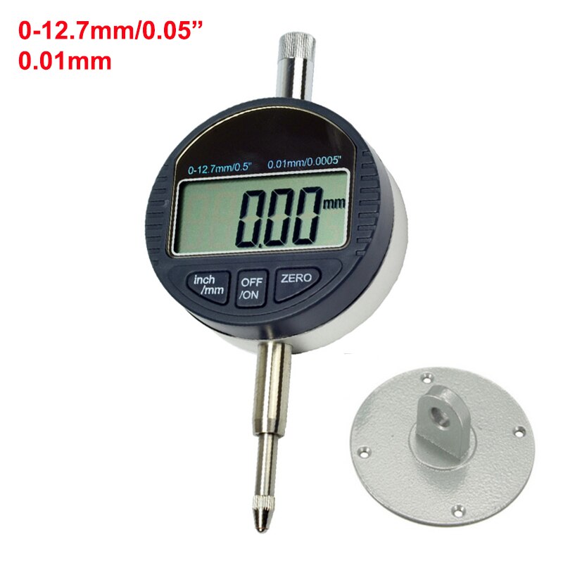 25.4mm/1&quot; Digital Dial Indicator Electronic Gauge Meter Metric/Inch With RS232 Data Magnetic Stand Holder Dial Test Indicator: 0-12.7x0.01mm
