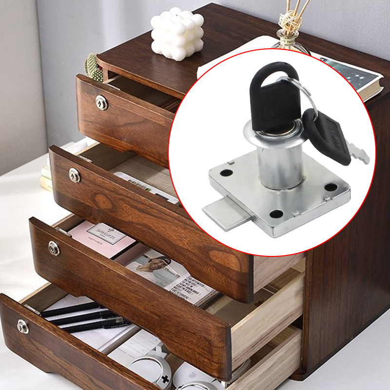 2/5 sets of anti-theft drawer locks, office desk drawer locks, household cabinet locks, universal furniture locks with key locks
