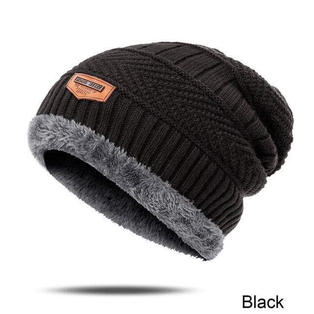 Xiaomi Mijia-gorros gruesos de terciopelo para hombre, boinas calientes para el invierno, a la , Unisex: Black
