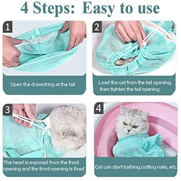 Mesh Kat Grooming Bad Tas Multifunctionele Grooming Bad Zak Huisdier Nail Trimmen Zakken Geen Krassen Bite Terughoudendheid Nail snijden