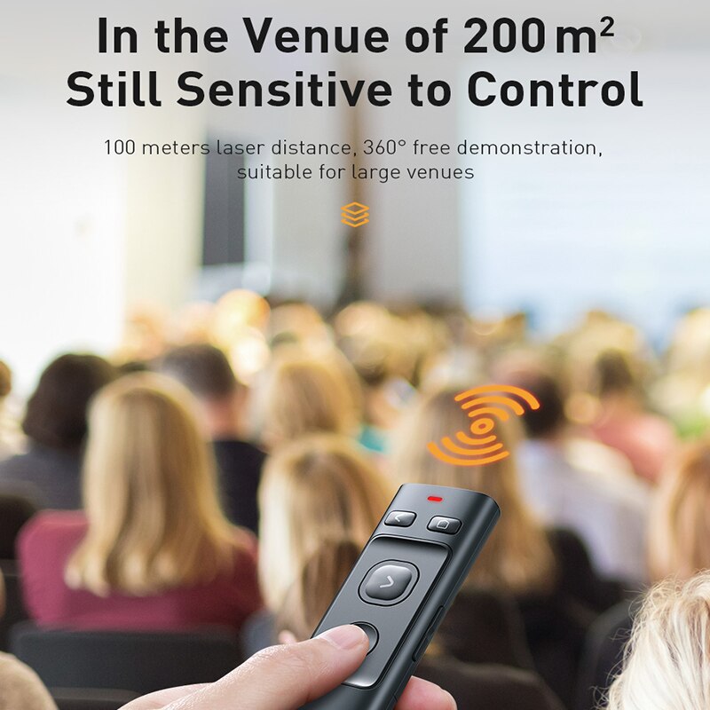 Baseus Draadloze Presenter Universele 2.4Ghz Pointer Afstandsbediening Infrarood Presenter Pen Voor Projector Powerpoint Ppt Slide