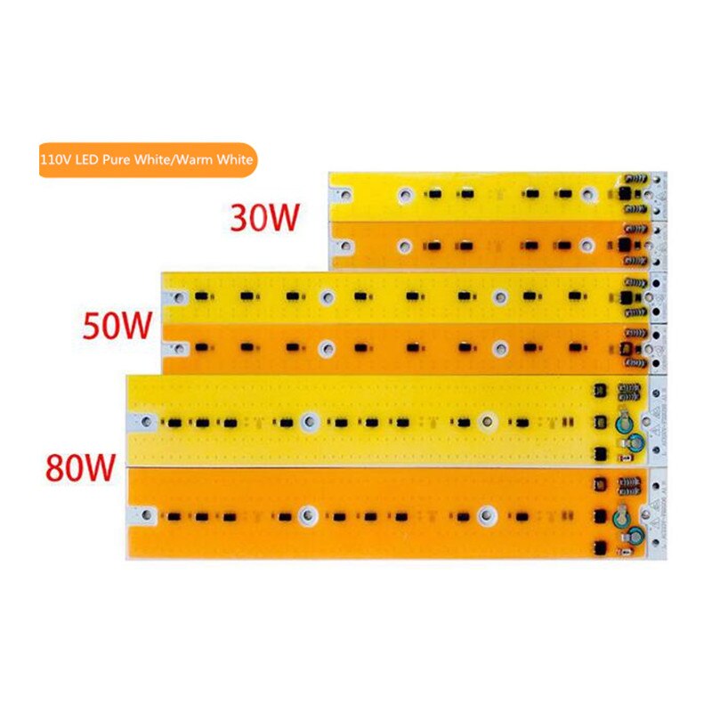 30W 50W 80W LED cob chip AC220V/110V COB Floodlight full spectrum plant growth module LED Lamp pure/ warm 5pcs