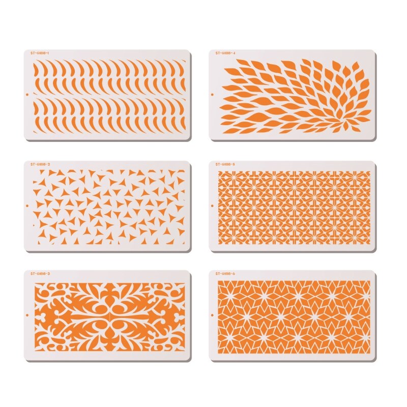 PET Fondant Printing Stencil Hollow Cake Edge Decoration Template Baking Gadgets M6CE: 10