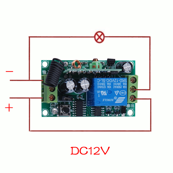 Dc 12v 24v 1 ch 1ch rf trådløs fjernbetjening switch systemmodtager ,315/433.92 mhz