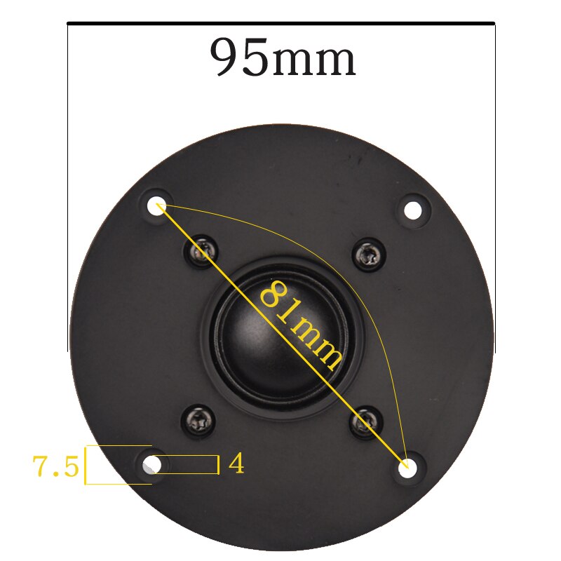 HIFIDIY LIVE 4 ~ 4.5 pollici altoparlante Tweeter membrana di seta nera 4/8OHM 30W ATreble altoparlante B1-95/100/103/104/108/110/116mm: 4 OHM / B1-95