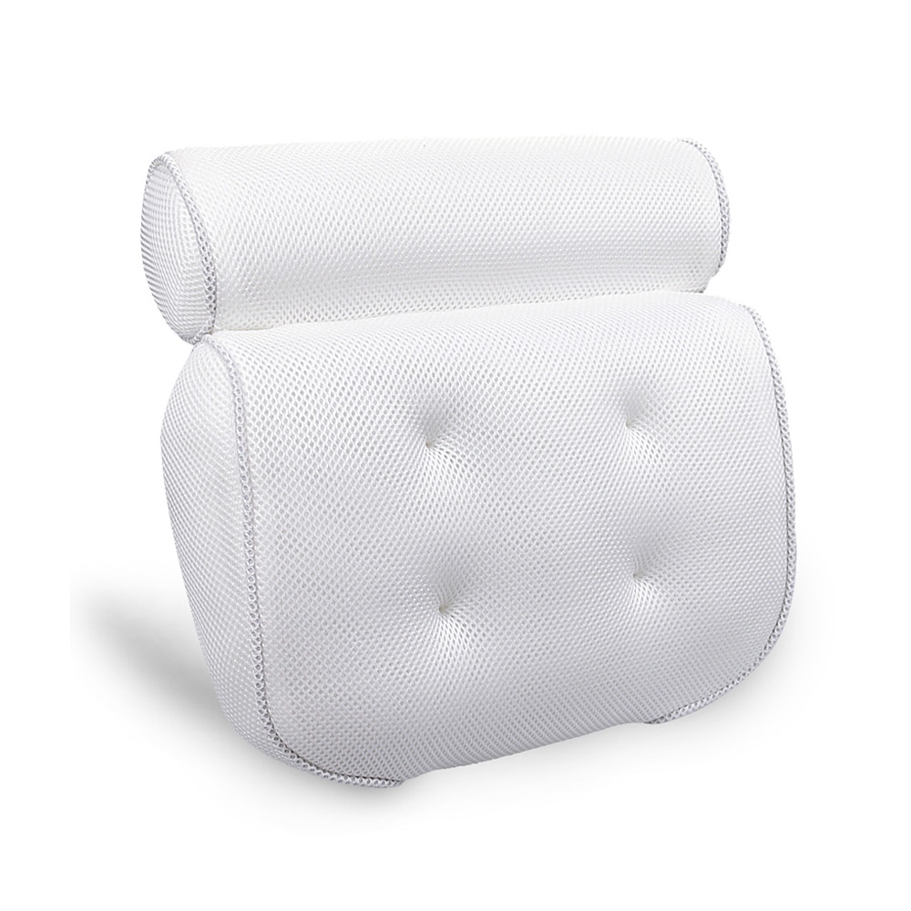 Åndbar 3d mesh badepude bærbar med sugekopper spa badekar ting pude massage pude til badekar badeværelse tilbehør