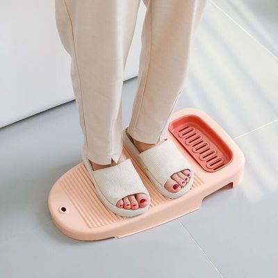 2 in 1 Laundry Clothes Washing Board Plastic Thicken Washboard with Soap Holder Seat Box Scrubbing Bathroom Cleaning Laundry