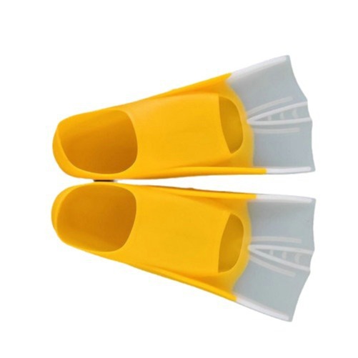 Simfenor för barn och vuxna i havspool, speciella silikonfenor för dykning, dubbla fenor för simning, ankfötter, simbräda, simutrustning: Xxl / Ljusgul