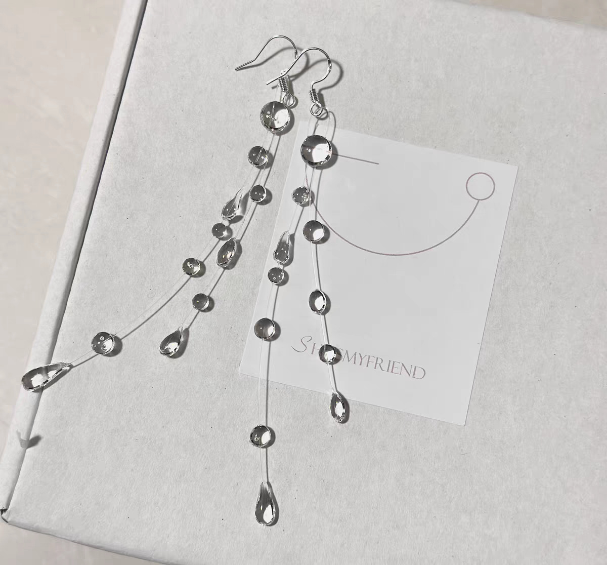 Handmade Dew Rain Earrings Bracelet Necklace Jwelry Set for Women Teen Girls Mom Crystal Wedding Party Jewelry for Her: Gold-color